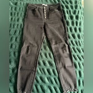 KanCan Black Skinny Jeans with Button Fly